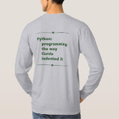 Pythonschlange angetrieben T-Shirt (Rückseite)