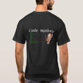 Pythonschlange-Code-Affe T-Shirt (Rückseite)