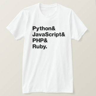 Pythonschlange-Javascript PHP-karminrotes T-Shirt