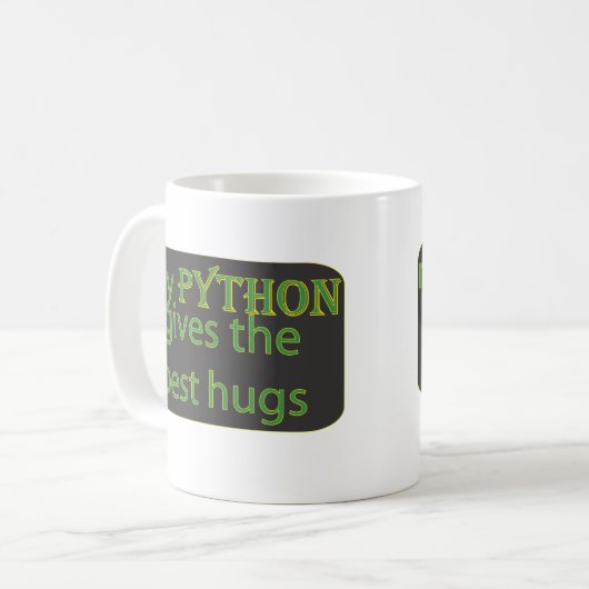 Pythonschlange-Liebe Kaffeetasse (Vorderseite Links)