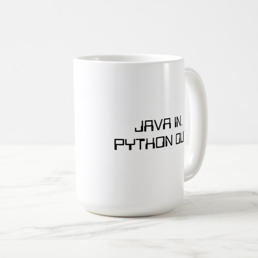 Pythonschlangeprogrammierer coffe Tasse (VorderseiteRechts)