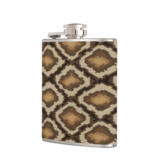 Pythonschlangeschlangenhautmuster 2 flachmann (Links)