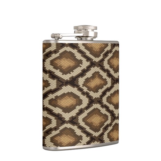 Pythonschlangeschlangenhautmuster 2 flachmann (Rechts)