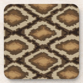 Pythonschlangeschlangenhautmuster 2 getränkeuntersetzer (Vorderseite)