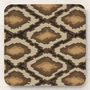 Pythonschlangeschlangenhautmuster 2 getränkeuntersetzer