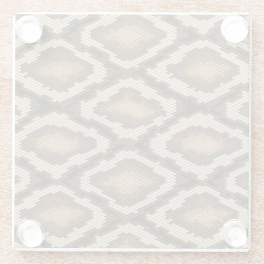 Pythonschlangeschlangenhautmuster 2 glasuntersetzer (Rückseite)