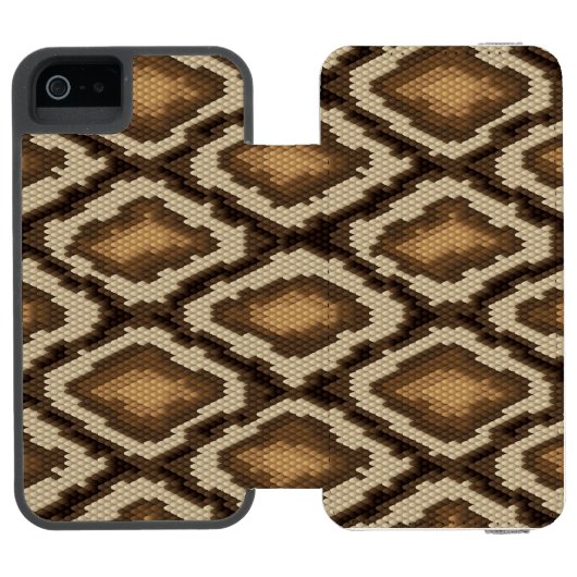 Pythonschlangeschlangenhautmuster 2 incipio iPhone Geldbeutel-Hülle (Folio Geöffnet)