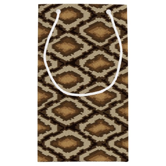 Pythonschlangeschlangenhautmuster 2 kleine geschenktüte (Rückseite)