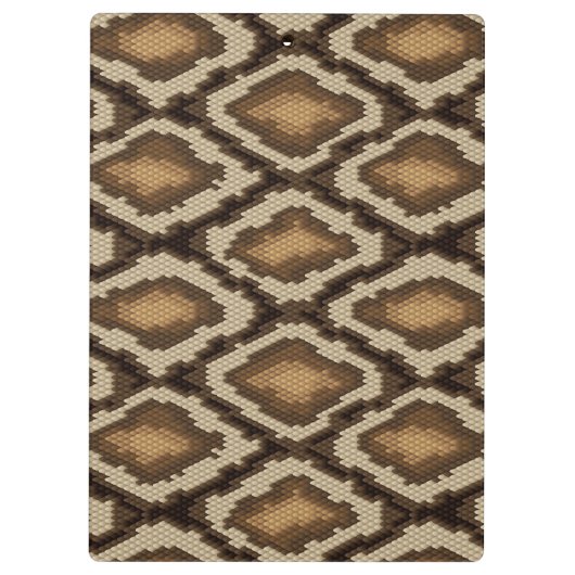 Pythonschlangeschlangenhautmuster 2 klemmbrett (Rückseite)