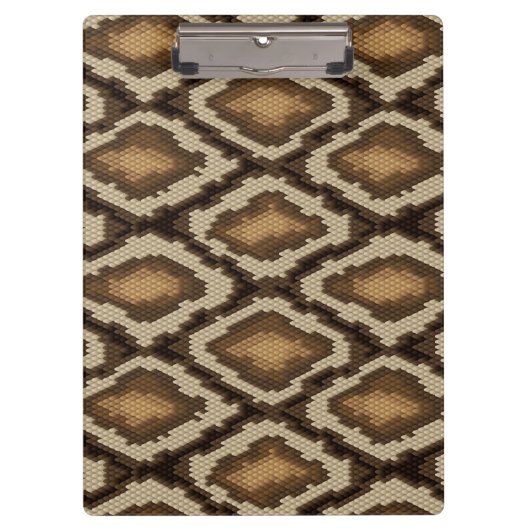 Pythonschlangeschlangenhautmuster 2 klemmbrett (Vorderseite)