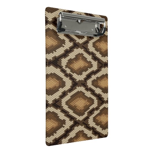 Pythonschlangeschlangenhautmuster 2 mini klemmbrett (Schrägansicht)