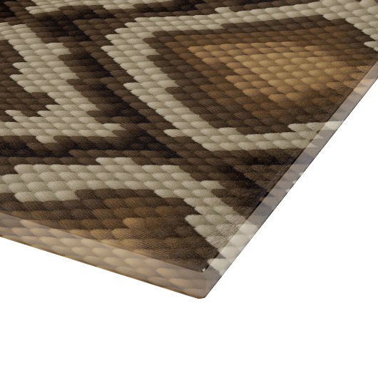 Pythonschlangeschlangenhautmuster 2 schneidebrett (Ecke)