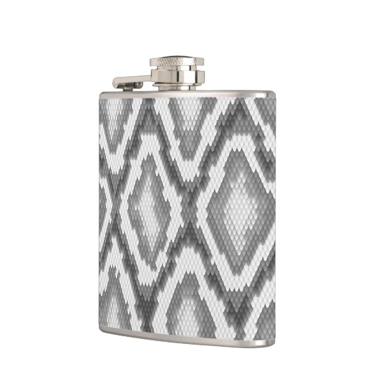 Pythonschlangeschlangenhautmuster Flachmann (Links)