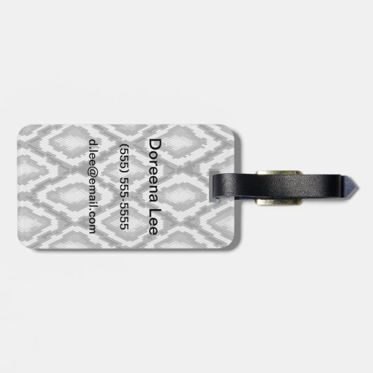 Pythonschlangeschlangenhautmuster Gepäckanhänger (Rückseite horizontal)