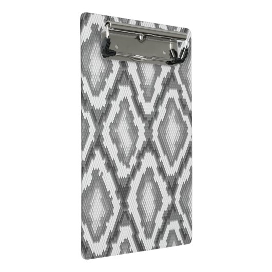 Pythonschlangeschlangenhautmuster Mini Klemmbrett (Schrägansicht)