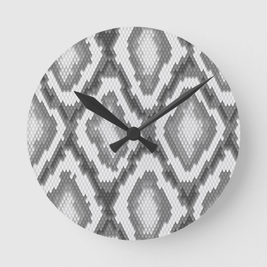 Pythonschlangeschlangenhautmuster Runde Wanduhr (Vorderseite)