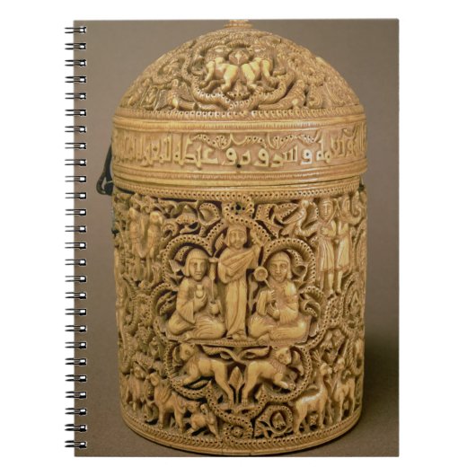 Pyx mit der Entlastung, welche die Vergnügen von Notizblock (Vorderseite)