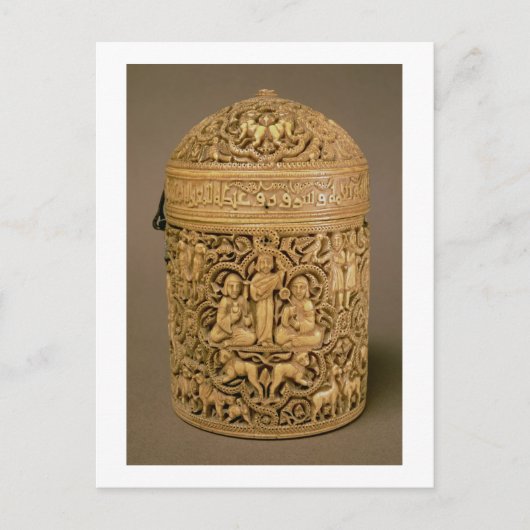 Pyx mit Relief, die die Freuden höflich darstellen Postkarte (Vorderseite)