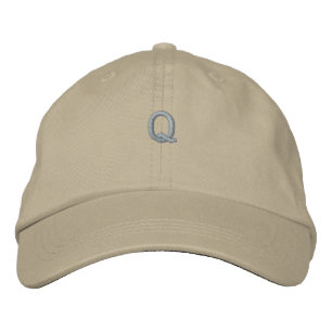 Q-Buchstabe gedruckter Monogramm Anfangsbuchstabe Bestickte Baseballkappe
