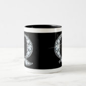 "Q" Diamant Bling auf schwarzer Tasse (Mittel)