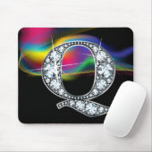 "Q" Diamantblende mit Rainbow Swirl Mousepad (Mit Mouse)