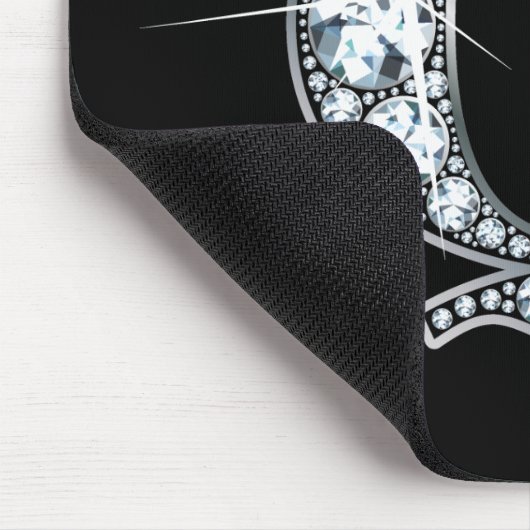 "Q" Diamond Bling Mousepad (Ecke)