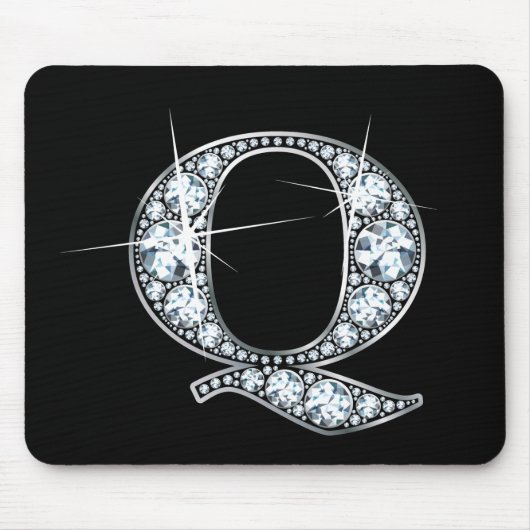 "Q" Diamond Bling Mousepad (Vorne)