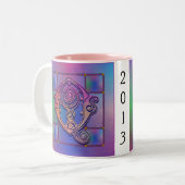 Q Erste Tasse "Blaues Regenglas" (Vorderseite Links)