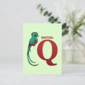 Q für Quetzal Postkarte (Stehend Vorderseite)