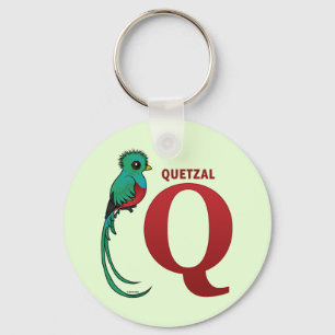 Q für Quetzal Schlüsselanhänger