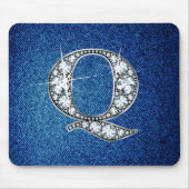 Q Imitate -"Diamant Bling" auf Denim Mousepad (Vorne)