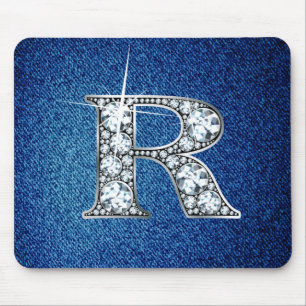 Q Imitate -"Diamant Bling" auf Denim Mousepad
