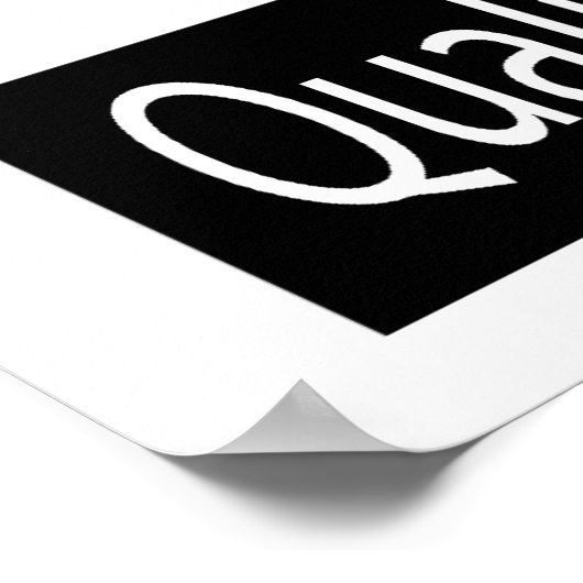 Q ist für die Qualitätssicherung Engineering Poster (Ecke)