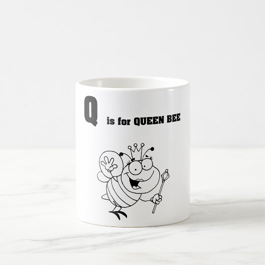 Q ist für die Tasse von Queen Bee