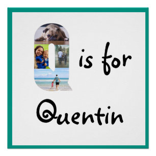 Q ist für Name Poster