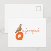 Q ist für Quai Postkarte (Vorne/Hinten)