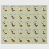 Q ist für Quail Geschenkpapier (Flach)
