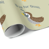 Q ist für Quail Geschenkpapier (Rolleneckpunkt)
