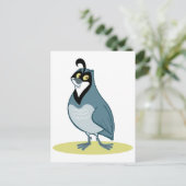 Q ist für Quail Postkarte (Stehend Vorderseite)