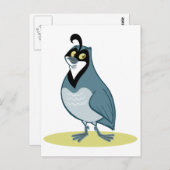 Q ist für Quail Postkarte (Vorne/Hinten)