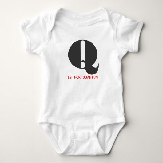 Q ist für Quantum Baby Strampler (Vorderseite)