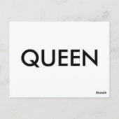 "Q" ist für Queen Alphabet Flashcard Postkarte (Rückseite)
