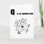 Q ist für Queen Bee Greeting Cards Karte (Vorderseite)
