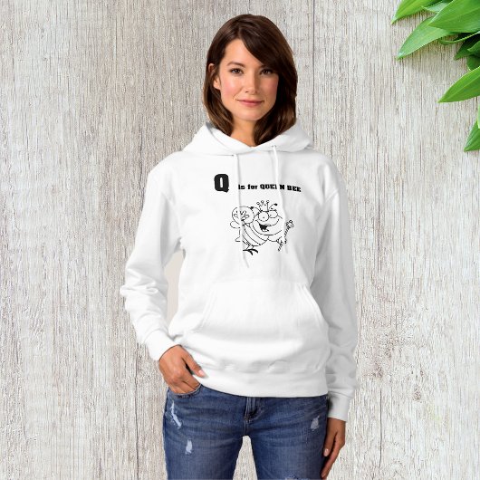 Q ist für Queen Bee Womens Hoodie