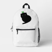 Q Katze Bedruckter Rucksack (Vorderseite)