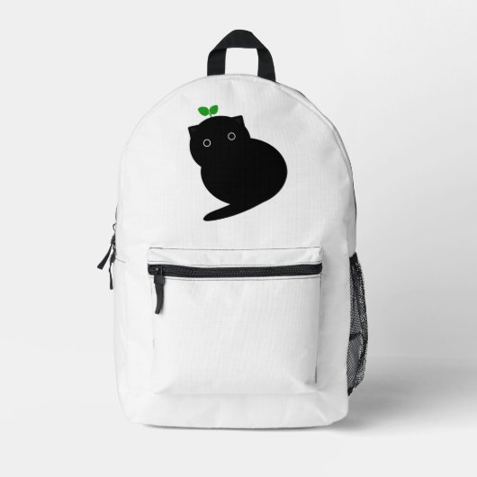 Q Katze Bedruckter Rucksack (Vorderseite)