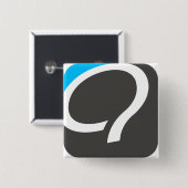Q-Knopf - Blau Button (Vorne & Hinten)