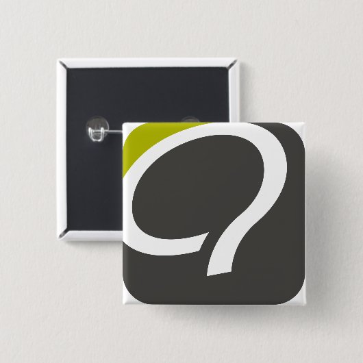 Q- Knopf - chartreuse Button (Vorne & Hinten)