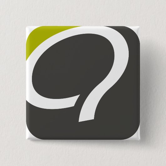 Q- Knopf - chartreuse Button (Vorderseite)