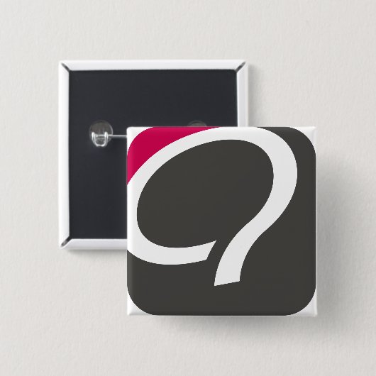 Q-Knopf - Himbeere Button (Vorne & Hinten)